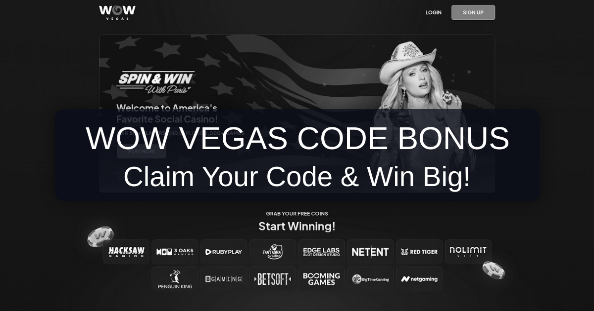 Wow Vegas Bonus Code 2026 - Best US Casino Deals | Verified